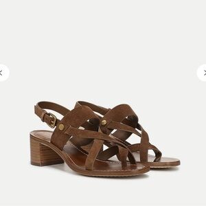 SOLD Veronica Beard Brown Leather Sandals